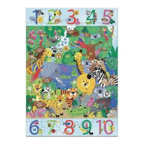 Puzzle Αριθμητικής Γίγας Ζούγκλα 54τμχ - Image 4