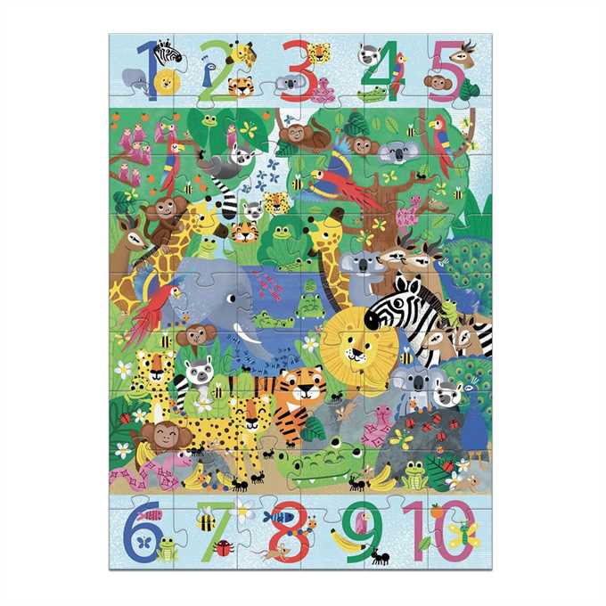 Puzzle Αριθμητικής Γίγας Ζούγκλα 54τμχ - Image 4