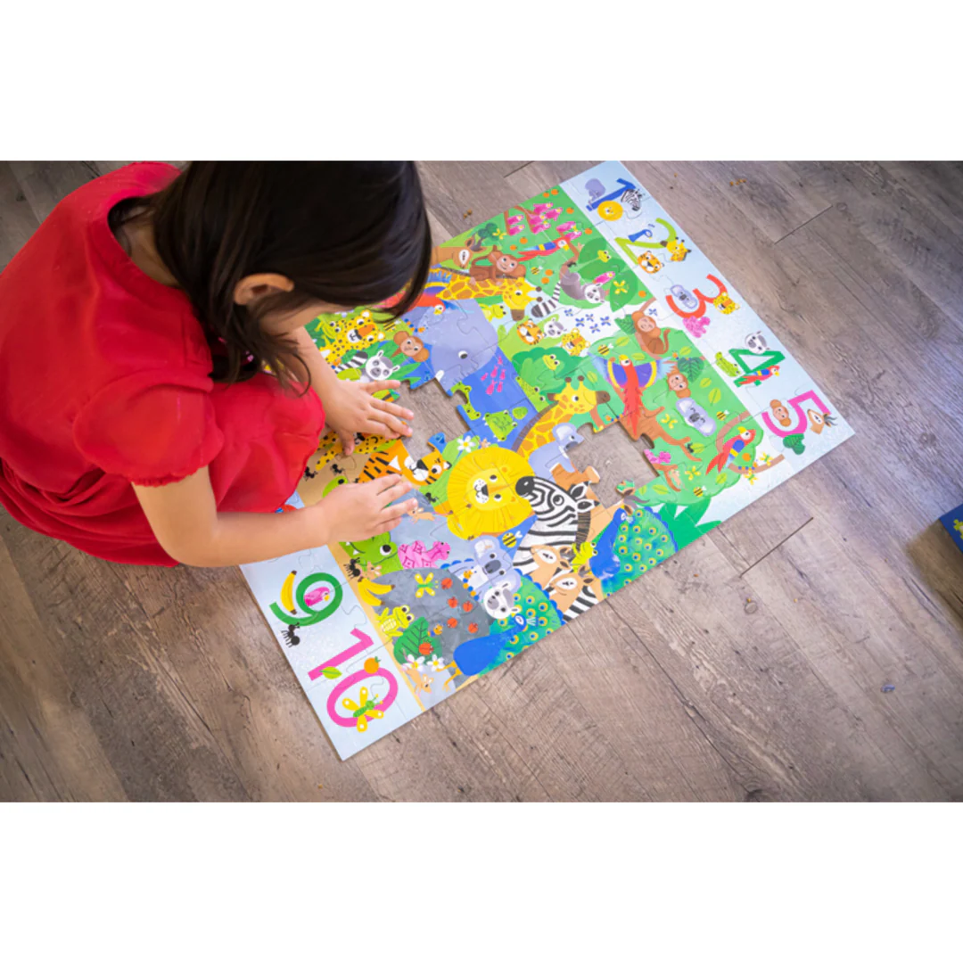 Puzzle Αριθμητικής Γίγας Ζούγκλα 54τμχ - Image 2
