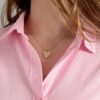 lover heart necklace χρυσό μενταγιόν καρδιά λεπτομέρεια