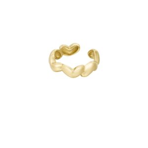 hearts around ring χρυσό ασημί γυναικείο minimalist