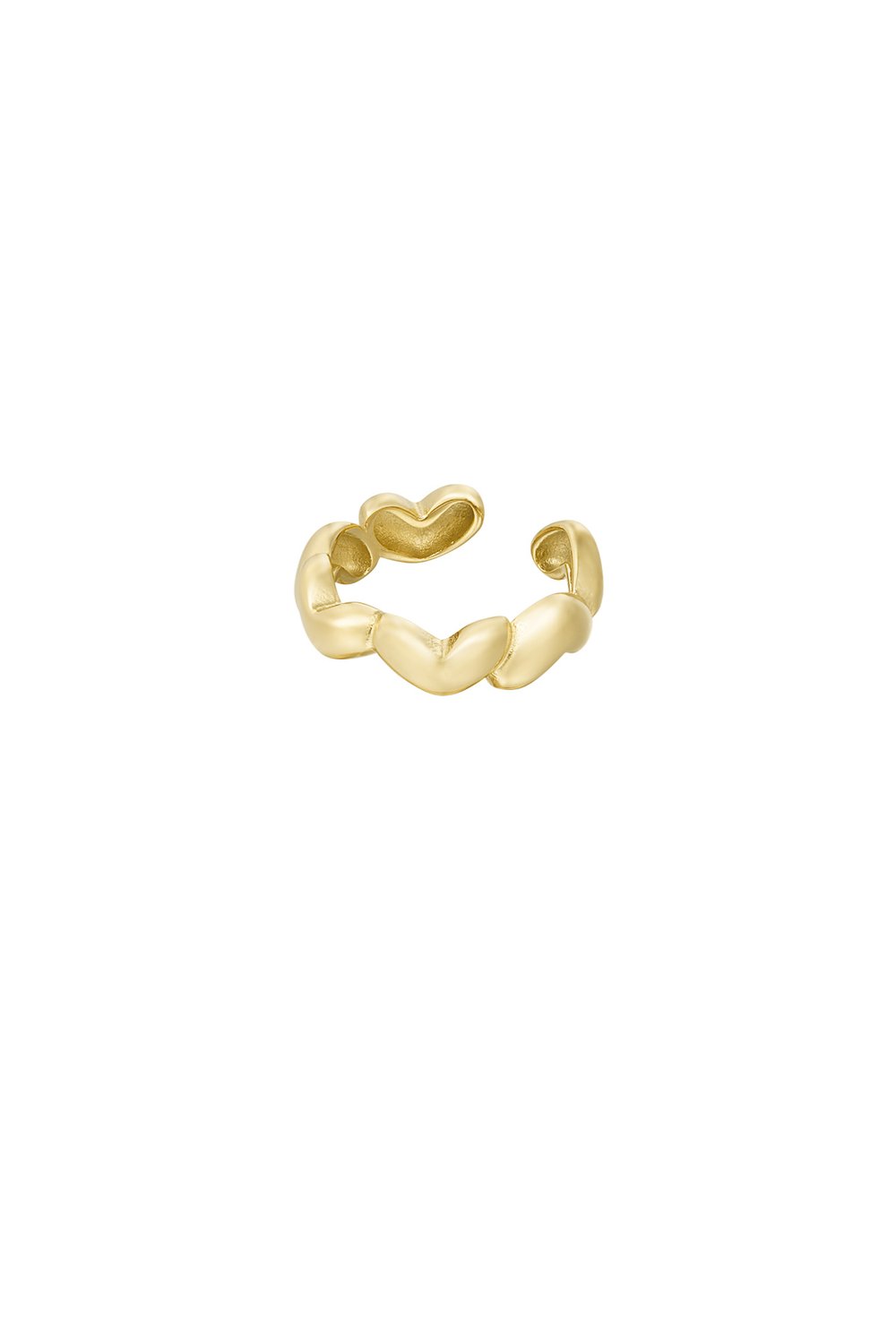 hearts around ring χρυσό ασημί γυναικείο minimalist