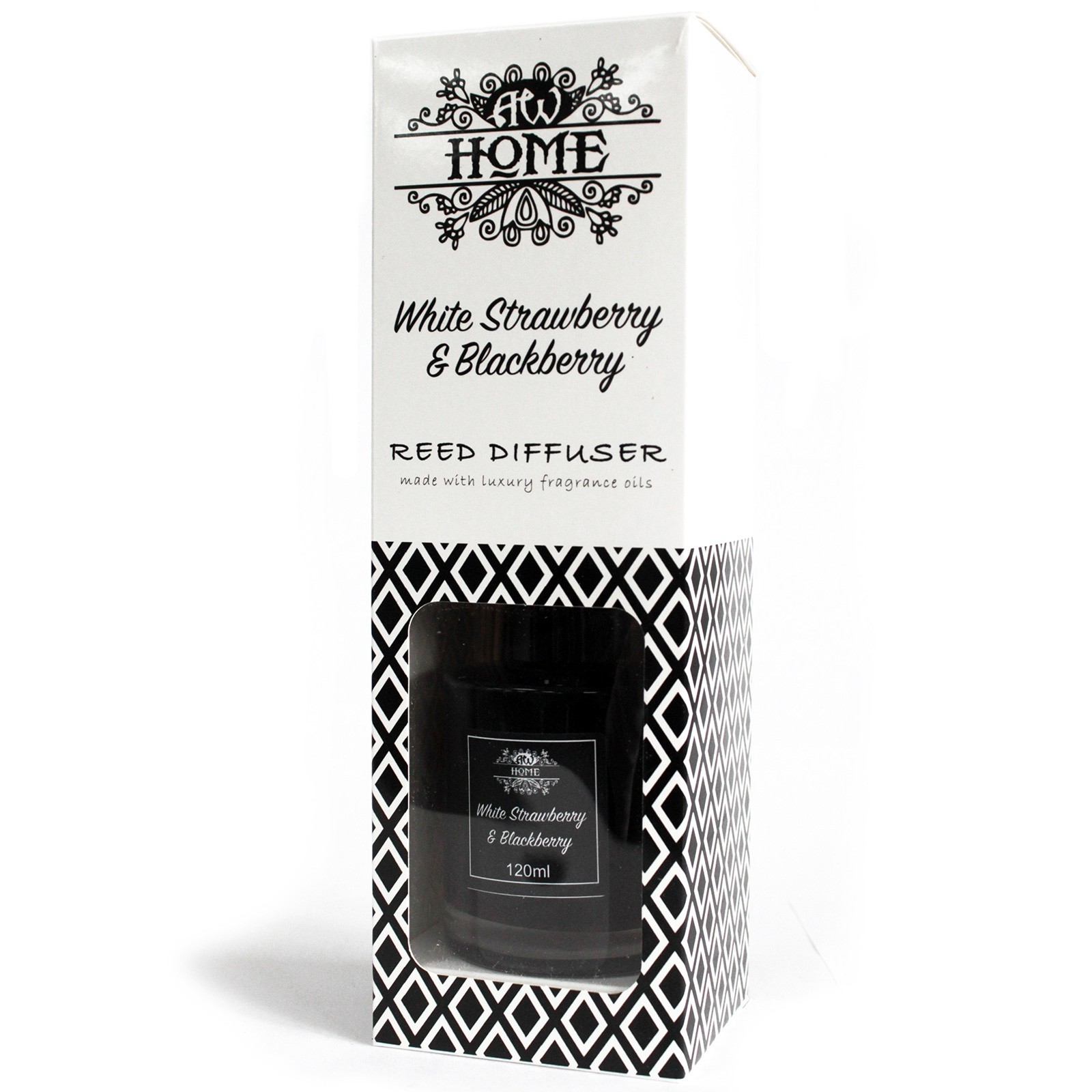 white strawberry blackberry diffuser packaging κομψό gift box